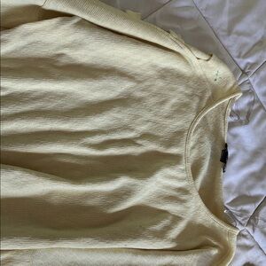 Elegant yellow Ribbed Top